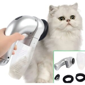 ACDANC Pet Hair Vacuum Cleaner – Electric Grooming Tool for Dogs and Cats – Dual Function Vacuum and Brush for Removing Loose Fur – Battery Operated Pet Grooming Device (Batteries Not Included)