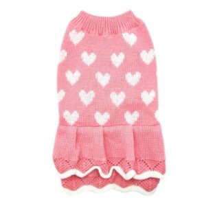 Warm Autumn And Winter Red Caring Dog Clothes Sweater Skirt Festive Pet Clothes Supplies For Walks And Casual Outings crafted for small dogs indoor and outdoor wear ergonomic knit design cozy finish