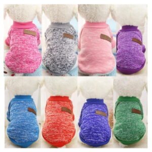 Pretty Comy Puppy Clothes, Warm Pet Dog Cat Jacket Coat, Winter Fashion Soft Sweater Clothing for Small Dogs, Khaki, Size XS