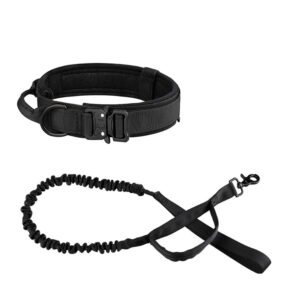Dog Collar Durable Tactical Leash Set Adjustable Pet Collar Leash Medium Large Dog Shepherd Training Accessories
