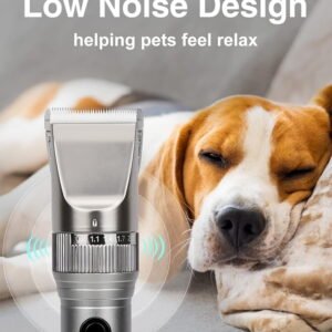 “Dog Grooming Clippers High Power Dog Clipper for Thick Heavy Coats Low Noise Plug-in Pet Trimmer Pet Professional Grooming Clippers with Guard Combs Brush for Dogs Cats and Other Animals “