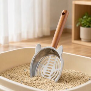 Cat Litter Scoop, Deep Shovel with Comfortable Handle for Litter Box Cleaning, Pet Accessory for Dogs, Cats, Daily Care, Travel, Training, Indoor Play and Outdoor Activities